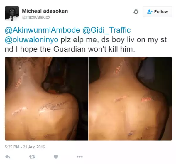 Graphic photos: A teacher in Lagos did this evil to a child at home
